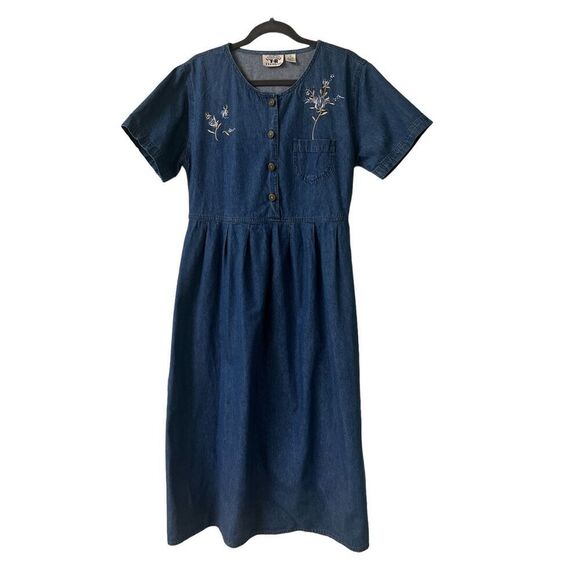 Vintage T & R Denim dress medium - Picture 1 of 5